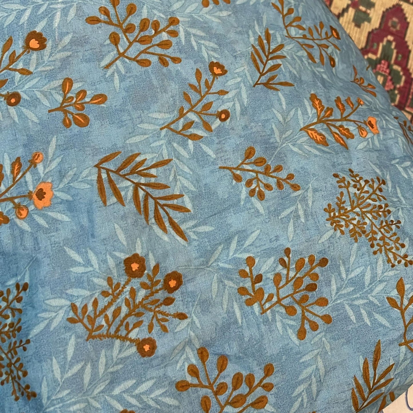 Copper Charm on Sky – Block Print Beauty