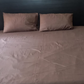 Classic Brown King Size Bedsheet”  “Plain Elegance in Cotton Comfort with 2 pillow covers