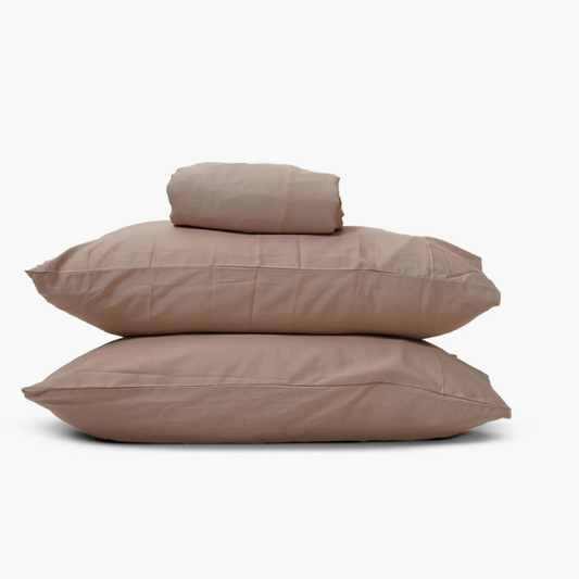 Classic Brown King Size Bedsheet”  “Plain Elegance in Cotton Comfort with 2 pillow covers