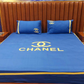 “Luxury Chanel Style Bedsheet 💙”  “Royal Blue King Size Bedsheet Set